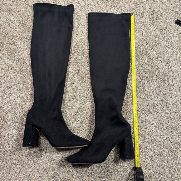 Sam Edelman Cosette Black Suede Over The Knee Stretch Boots Size 9.5M / 40.5 - Picture 3 of 9